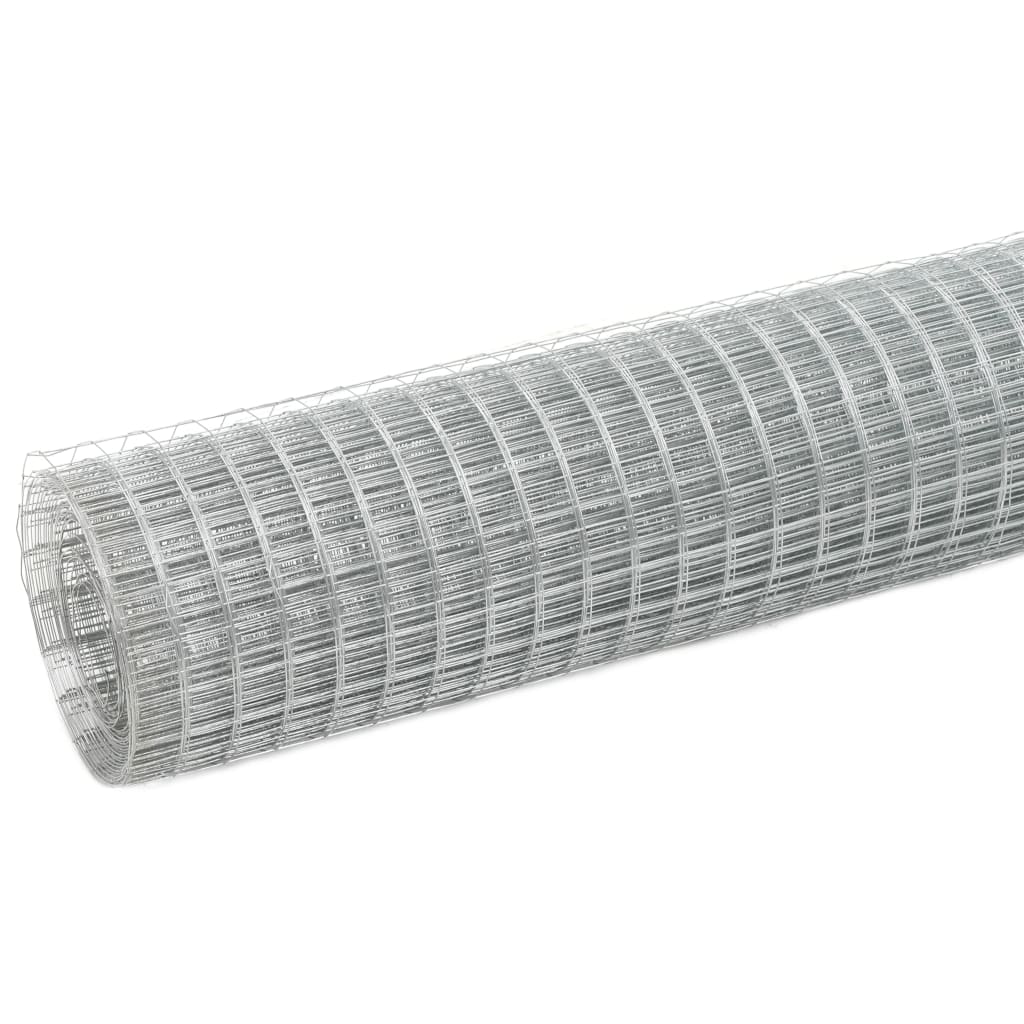 Recinzione in Rete per Pollaio Acciaio Zincato 10x1,5 m Argento | homemem39