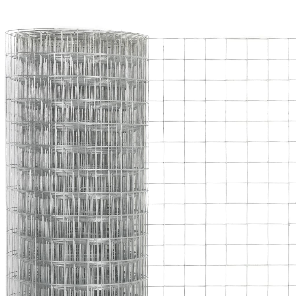 Recinzione in Rete per Pollaio Acciaio Zincato 10x1,5 m Argento | homemem39