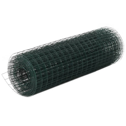 Recinzione in Rete per Pollaio in Acciaio e PVC 10x0,5 m Verde - homemem39