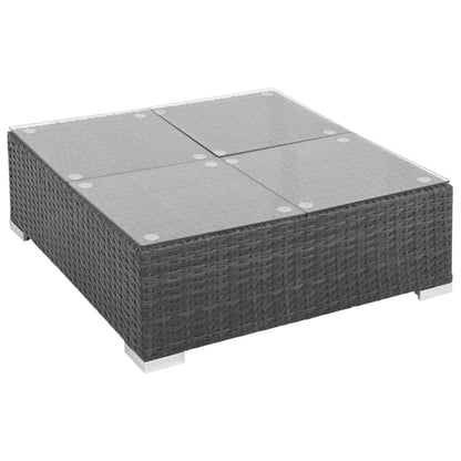Set Divani da Giardino 7 pz con Cuscini in Polyrattan Nero - homemem39
