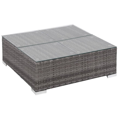 Set Divani da Giardino 6 pz con Cuscini in Polyrattan Grigio - homemem39