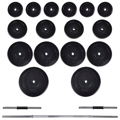 Panca da Palestra con Bilanciere e Set di Manubri 60,5 kg | homemem39