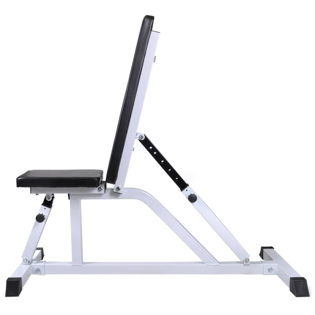 Panca da Palestra con Bilanciere e Set di Manubri 30,5 kg | homemem39
