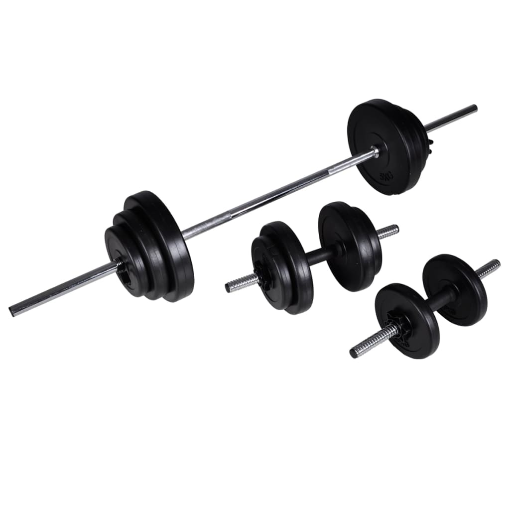 Macchina da Parete con Bilanciere e Set Manubri 30,5 kg | homemem39