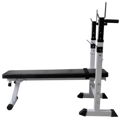 Panca Multifunzione con Bilanciere e Set di Manubri 60,5 kg | homemem39