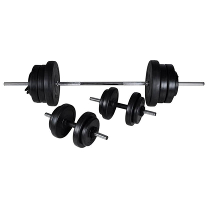 Panca Multifunzione con Bilanciere e Set di Manubri 60,5 kg | homemem39