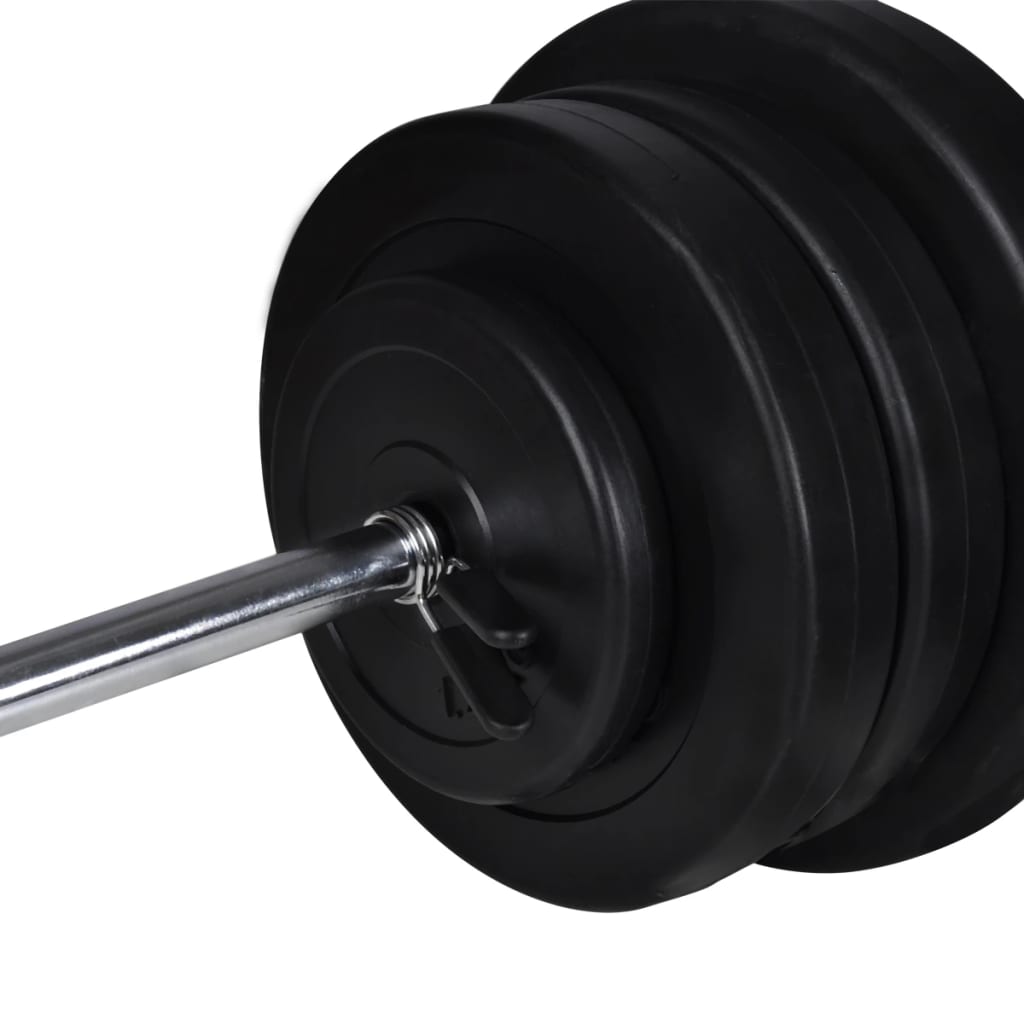 Panca Multifunzione con Bilanciere e Set di Manubri 60,5 kg | homemem39