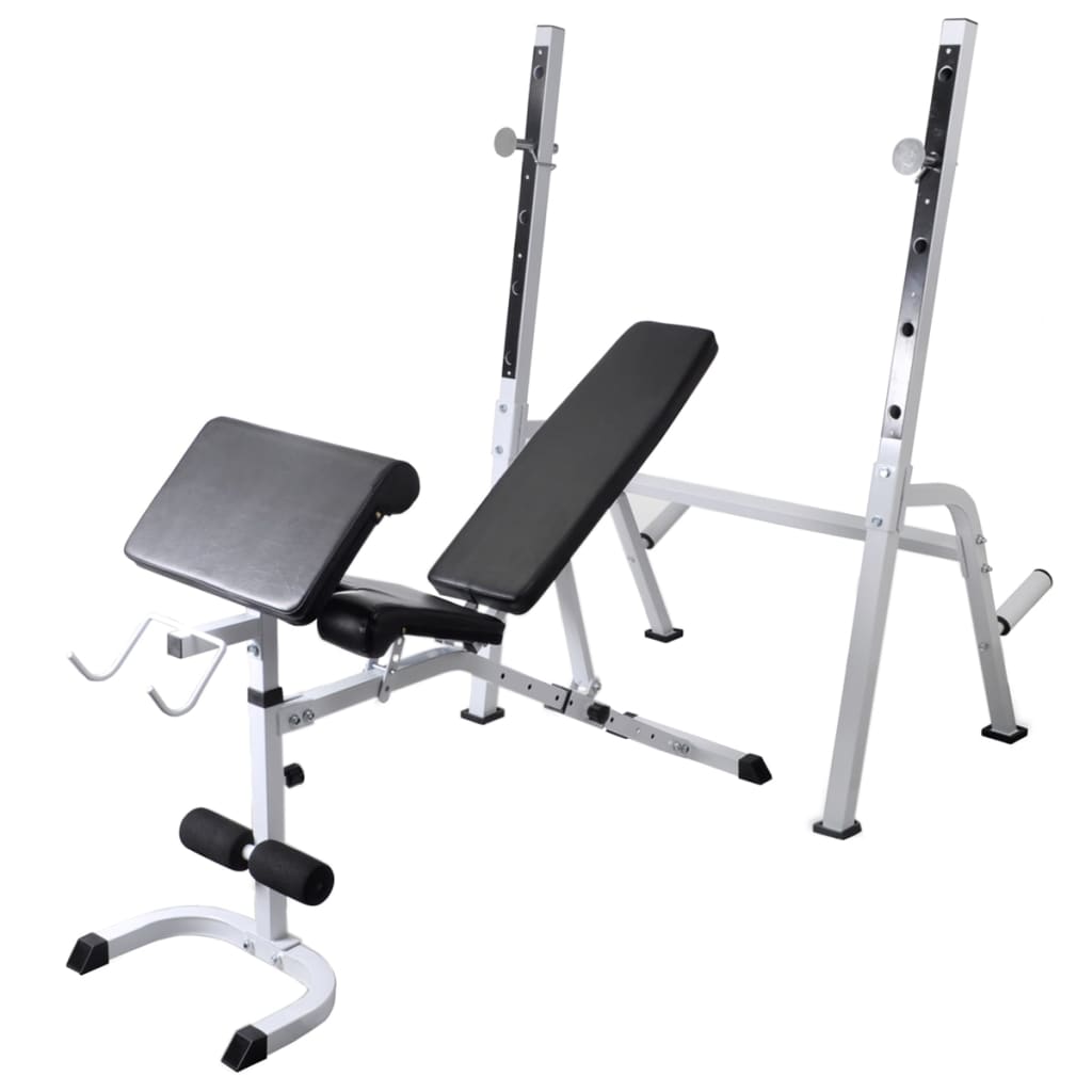 Panca Multifunzione con Bilanciere e Set di Manubri 60,5 kg | homemem39