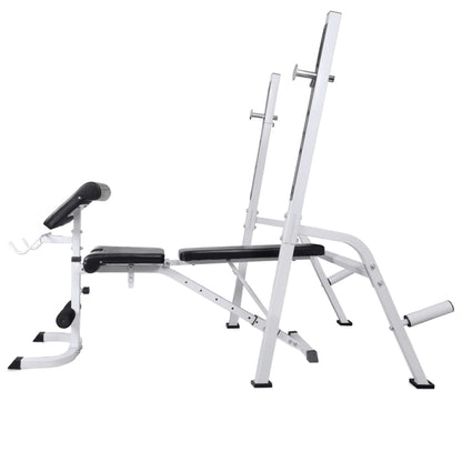 Panca Multifunzione con Bilanciere e Set di Manubri 60,5 kg | homemem39