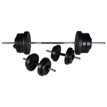 Panca Multifunzione con Bilanciere e Set di Manubri 60,5 kg | homemem39