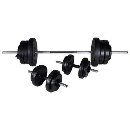 Panca Multifunzione con Bilanciere e Set di Manubri 60,5 kg | homemem39