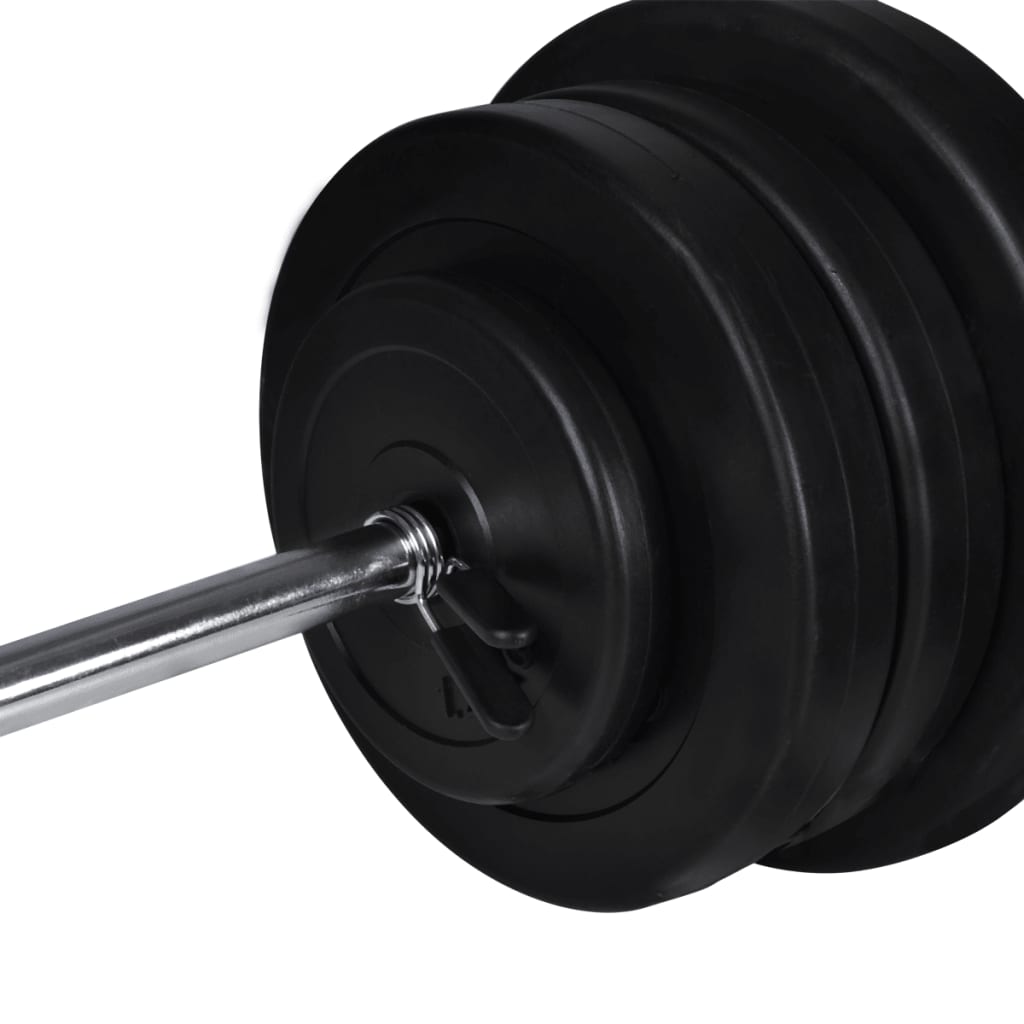 Panca Multifunzione con Bilanciere e Set di Manubri 60,5 kg | homemem39