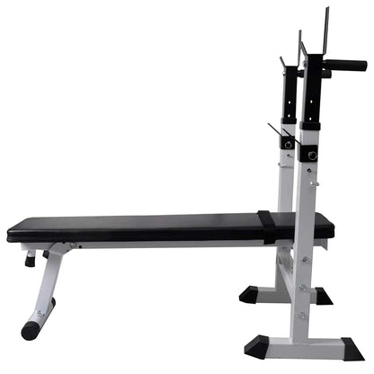 Panca Reclinabile con Rack Bilanciere e Set Manubri 90 kg | homemem39