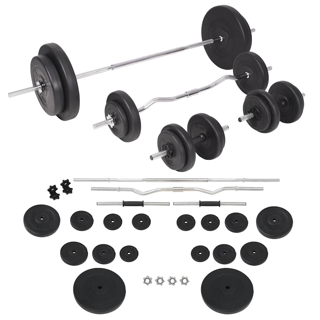 Panca Reclinabile con Rack Bilanciere e Set Manubri 90 kg | homemem39