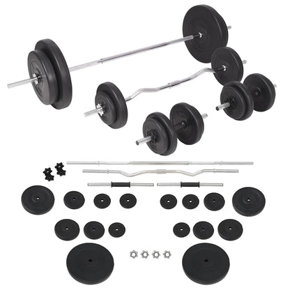 Panca Reclinabile con Rack Bilanciere e Set Manubri 90 kg | homemem39