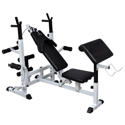 Panca Multifunzione con Bilanciere e Set di Manubri 90 kg | homemem39