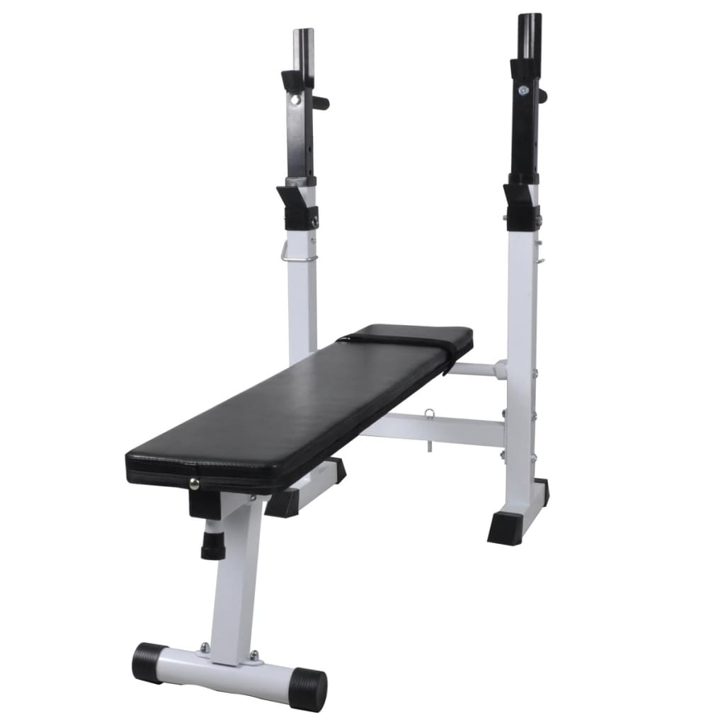 Panca Reclinabile con Rack Bilanciere e Set Manubri 120 kg | homemem39