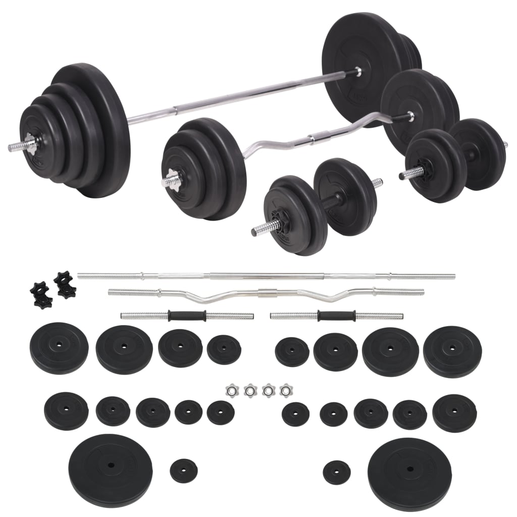 Panca Multifunzione con Bilanciere e Set di Manubri 120 kg | homemem39