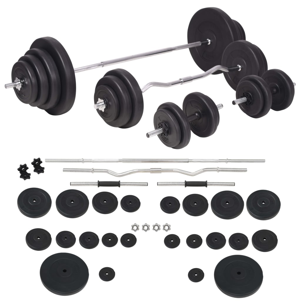 Panca Multifunzione con Bilanciere e Set di Manubri 120 kg | homemem39