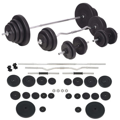 Panca Multifunzione con Bilanciere e Set di Manubri 120 kg | homemem39