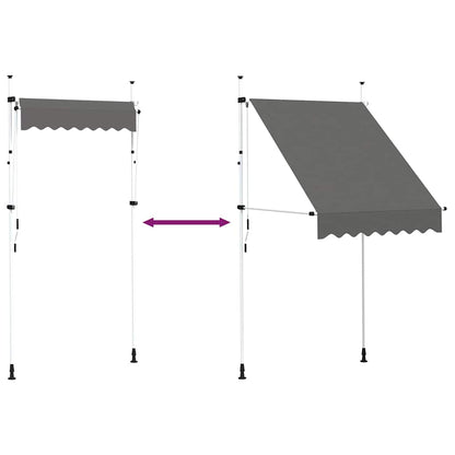 Tenda da Sole Retrattile Manuale 150 cm Antracite | homemem39