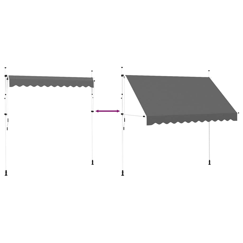 Tenda da Sole Retrattile Manuale 300 cm Antracite | homemem39