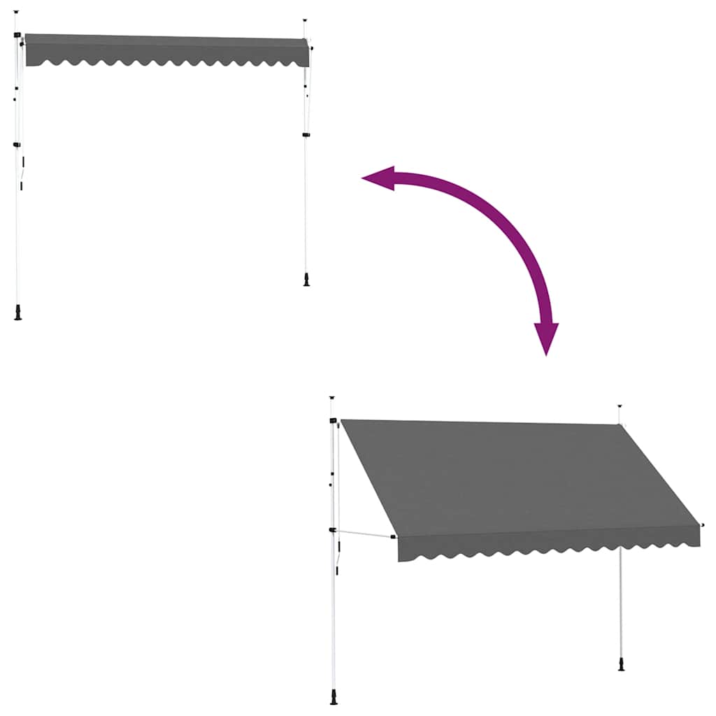 Tenda da Sole Retrattile Manuale 350 cm Antracite | homemem39