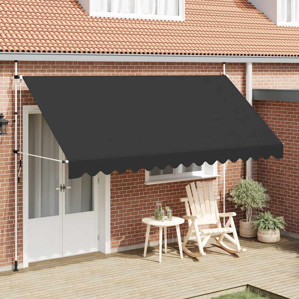 Tenda da Sole Retrattile Manuale 400 cm Antracite - homemem39