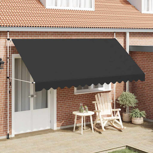 Tenda da Sole Retrattile Manuale 400 cm Antracite - homemem39