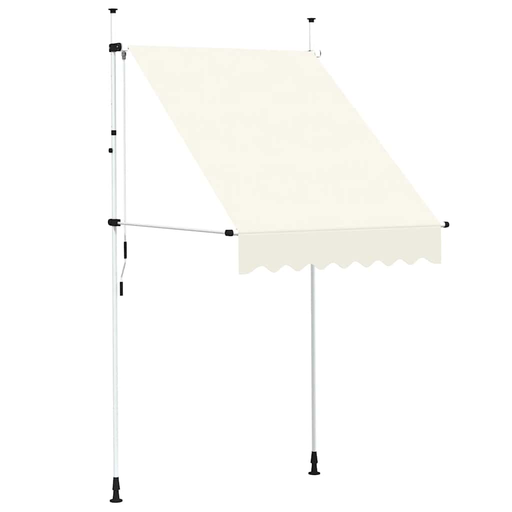 Tenda da Sole Retrattile Manuale 150 cm Crema - homemem39