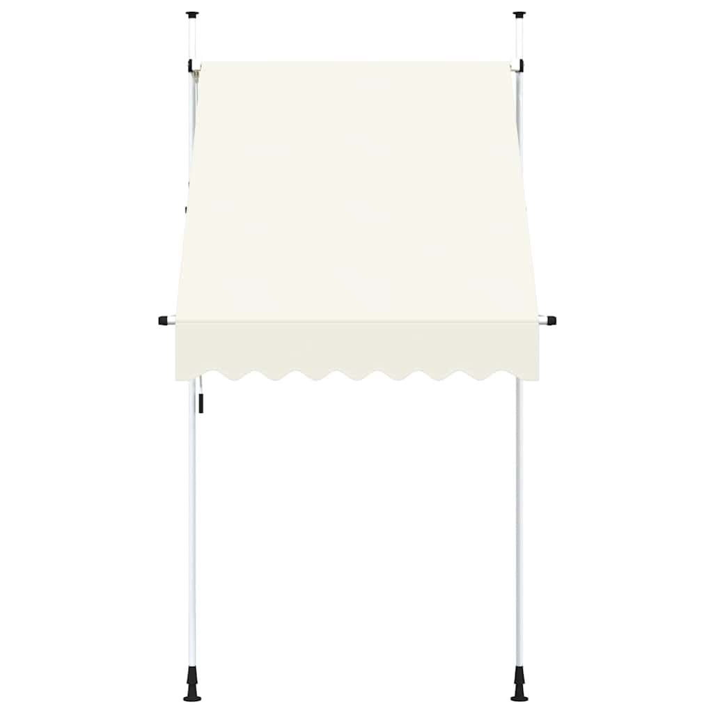 Tenda da Sole Retrattile Manuale 150 cm Crema - homemem39