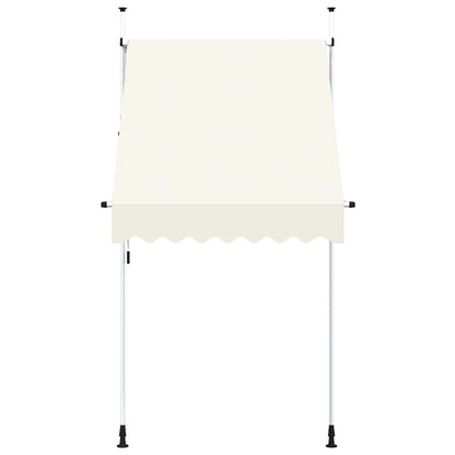 Tenda da Sole Retrattile Manuale 150 cm Crema - homemem39