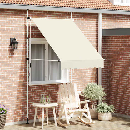 Tenda da Sole Retrattile Manuale 150 cm Crema - homemem39