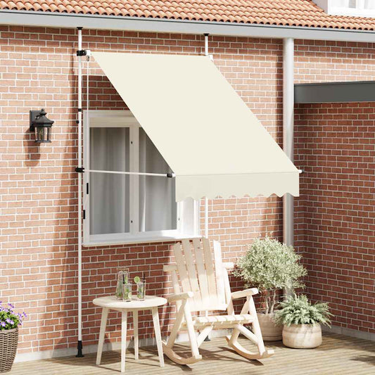 Tenda da Sole Retrattile Manuale 150 cm Crema - homemem39