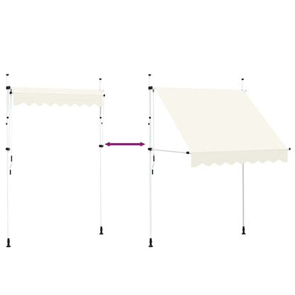 Tenda da Sole Retrattile Manuale 200 cm Crema | homemem39