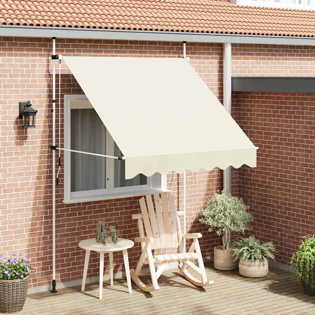 Tenda da Sole Retrattile Manuale 200 cm Crema | homemem39