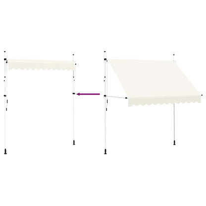 Tenda da Sole Retrattile Manuale 250 cm Crema | homemem39