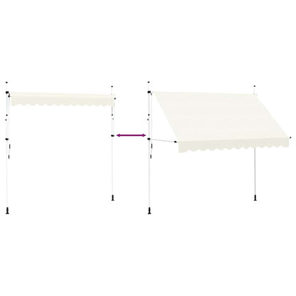 Tenda da Sole Retrattile Manuale 300 cm Crema | homemem39