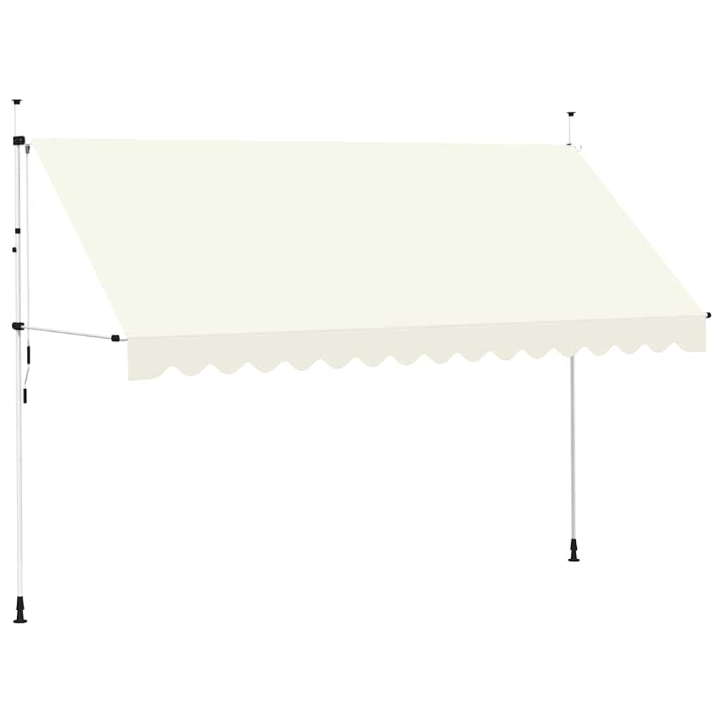 Tenda da Sole Retrattile Manuale 400 cm Crema - homemem39