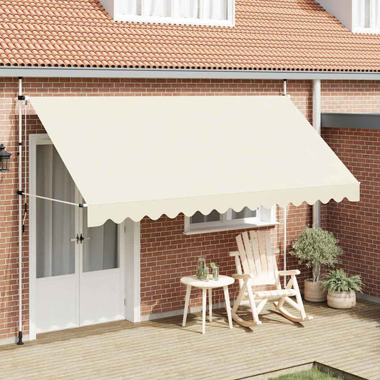 Tenda da Sole Retrattile Manuale 400 cm Crema - homemem39