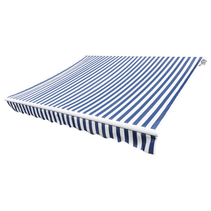 Tessuto di Ricambio per Tenda da Sole Blu e Bianco 350x250 cm