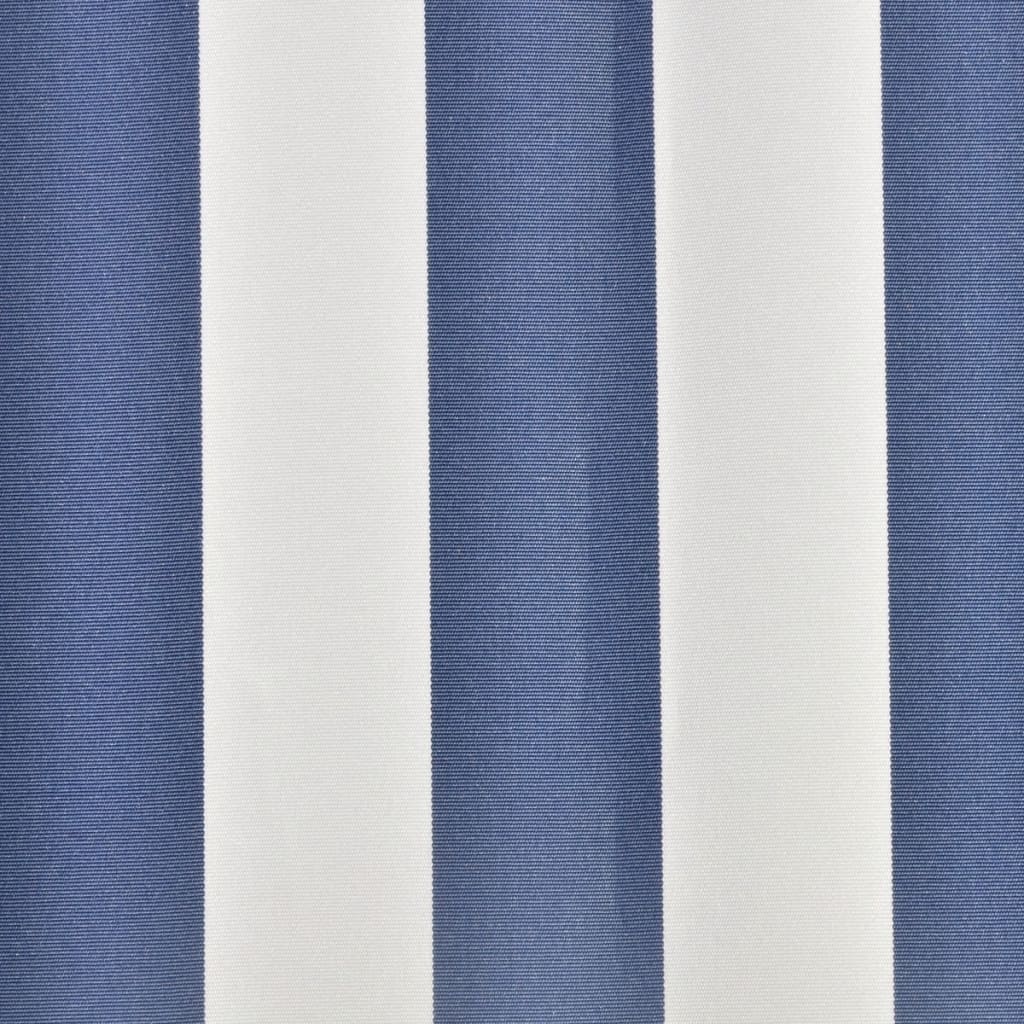 Tessuto di Ricambio per Tenda da Sole Blu e Bianco 3,5x2,5 m Poliestere | homemem39