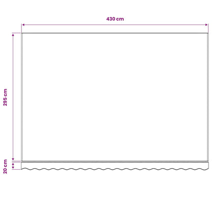 Tessuto di Ricambio per Tenda da Sole Blu e Bianco 450x300 cm