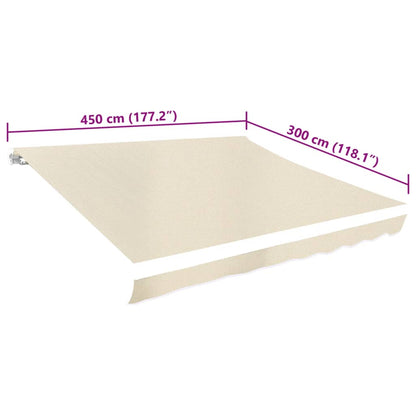 Tendone Parasole in Tela Crema 450x300 cm