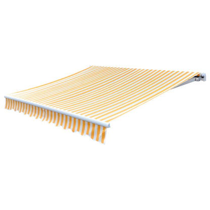 Tendone Parasole in Tela Arancione e Bianco 500x300 cm - homemem39