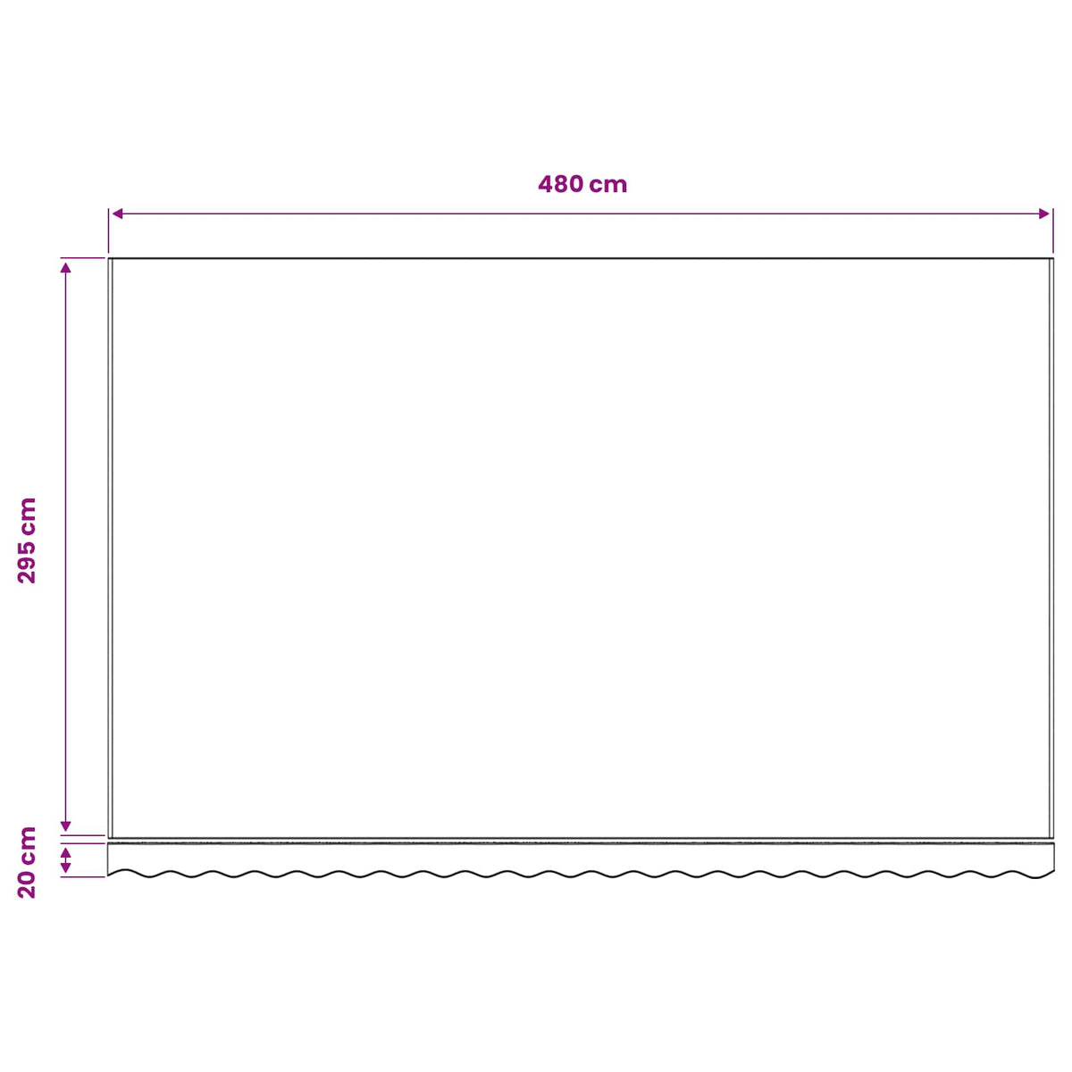 Tessuto di ricambio Tenda da Sole Arancione e Bianco 500x300 cm