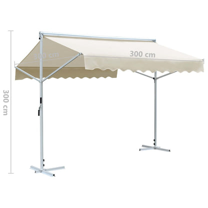 Tenda da Sole a Gazebo 3x3 m Crema | homemem39