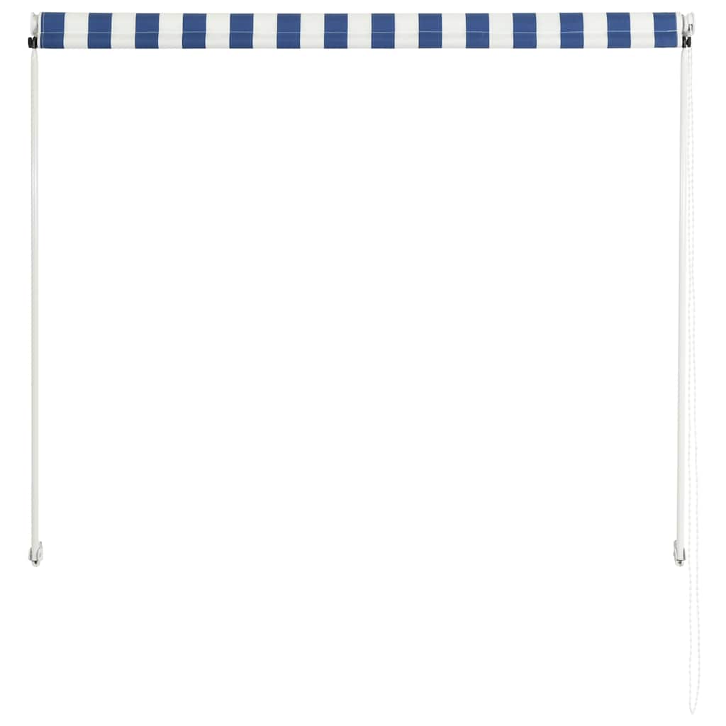 Tenda da Sole Retrattile 150x150 cm Blu e Bianco | homemem39