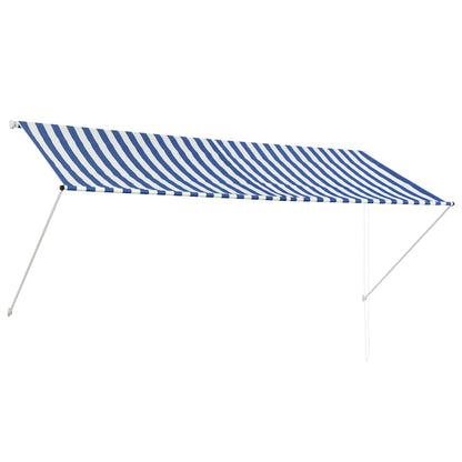 Tenda da Sole Retrattile 300x150 cm Blu e Bianco - homemem39