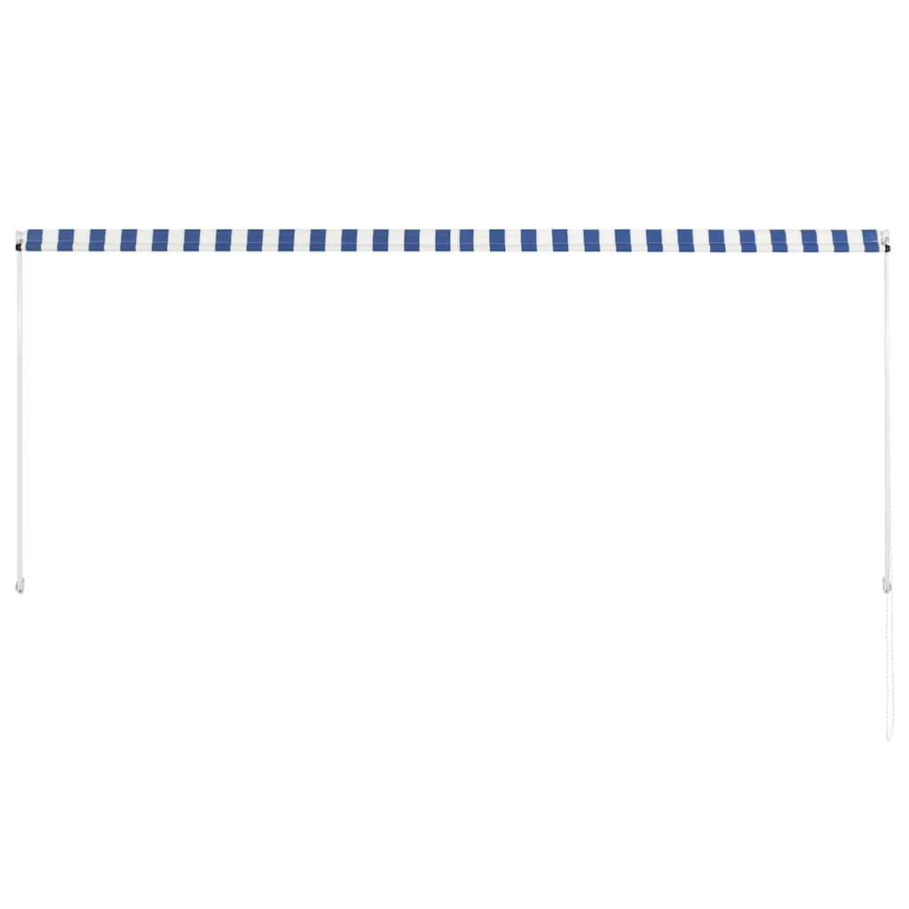 Tenda da Sole Retrattile 300x150 cm Blu e Bianco - homemem39
